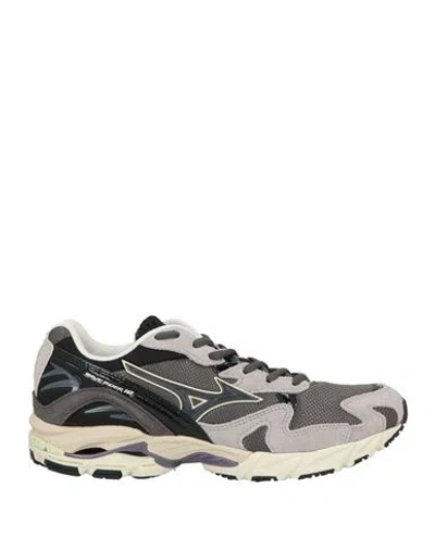 Mizuno Man Sneakers Lead Size 9 Textile Fibers, Leather In Grey