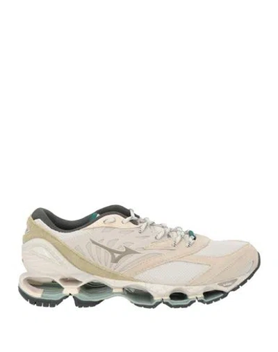 Mizuno Man Sneakers Light Grey Size 8.5 Leather, Textile Fibers In Neutral