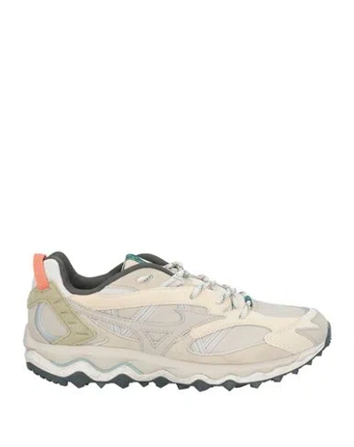 Mizuno Man Sneakers Light Grey Size 8.5 Leather, Textile Fibers