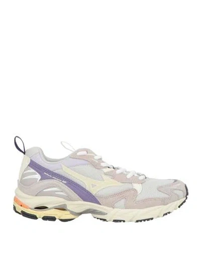 Mizuno Man Sneakers Light Pink Size 5 Pigskin, Textile Fibers In White