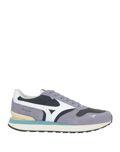 Mizuno Man Sneakers Lilac Size 7.5 Leather, Textile Fibers In Blue