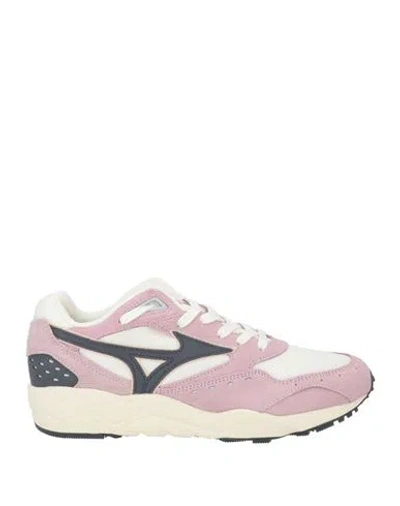 Mizuno Man Sneakers Lilac Size 8.5 Leather, Textile Fibers In Pink