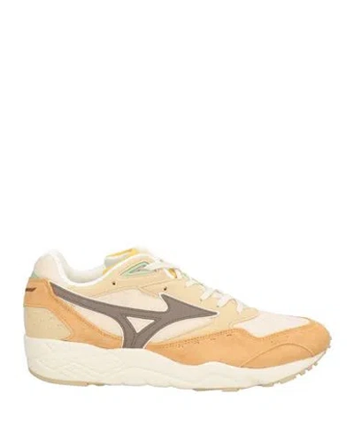 Mizuno Man Sneakers Marigold Size 5.5 Leather, Textile Fibers In Yellow