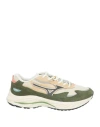 Mizuno Man Sneakers Military Green Size 9 Leather, Textile Fibers