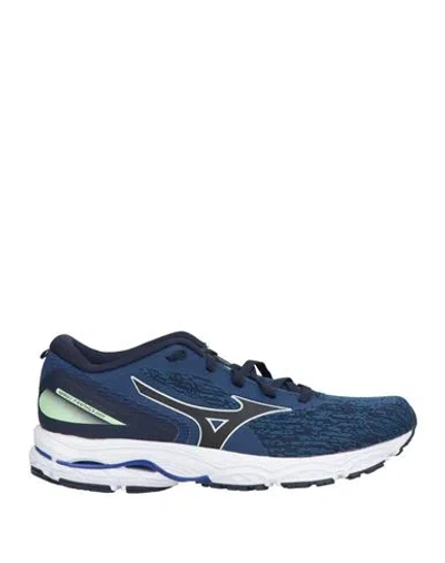 Mizuno Man Sneakers Navy Size 7 Textile Fibers In Blue