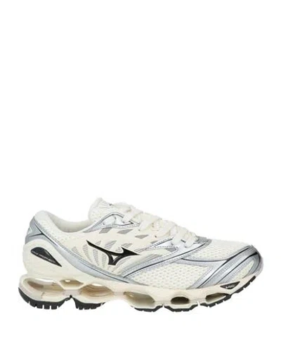 Mizuno Man Sneakers Off White Size 5 Synthetic Material, Textile Fibers In Multi