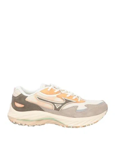 Mizuno Man Sneakers Off White Size 8.5 Leather, Textile Fibers