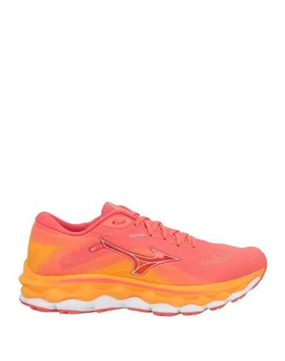 Mizuno Man Sneakers Orange Size 8 Textile Fibers