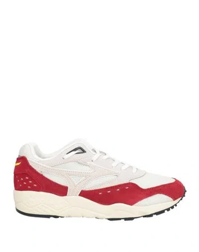 Mizuno Man Sneakers Red Size 12 Leather, Textile Fibers