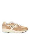 Mizuno Man Sneakers Sand Size 7 Ovine Leather, Textile Fibers In Beige