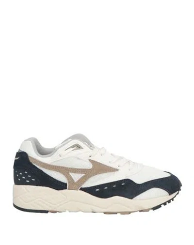 Mizuno Man Sneakers White Size 8 Leather, Textile Fibers