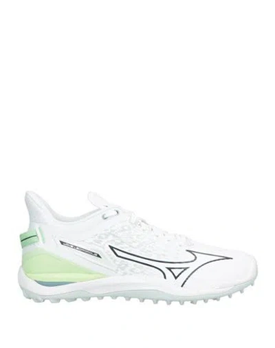 Mizuno Man Sneakers White Size 8.5 Textile Fibers, Synthetic Material In Animal Print