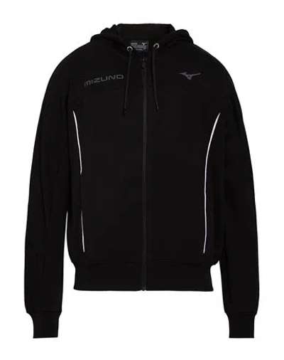 Mizuno Man Sweatshirt Black Size S Cotton, Polyester