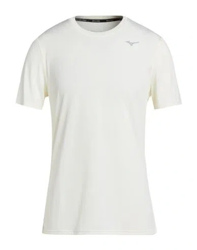 Mizuno Man T-shirt Cream Size S Polyester In White