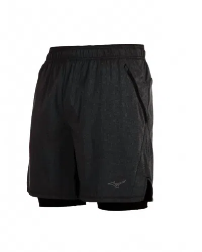 Mizuno Men's Alpha Eco 7" 2-n-1 Running Short In Black