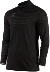 Mizuno Men's Alpha Eco Running Half Zip Sweatshirt In Black In Multi