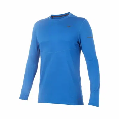 Mizuno Men's Breath Thermo Long Sleeve Top In Olympian Blue