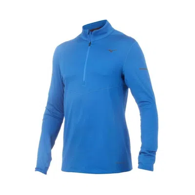 Mizuno Men's Half Zip Long Sleeve Sweater In Olympian Blue In Multi