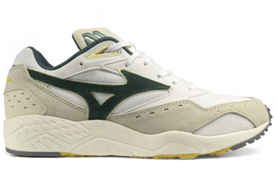 Pre-owned Mizuno Men's  Contdner S Sneakers In Snow White/bistro Green/summer Sand