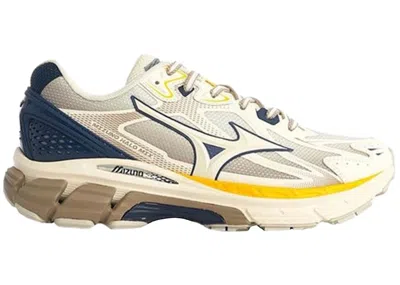 Pre-owned Mizuno Men's  Halo Mix Sneakers In Beige/blue/yellow