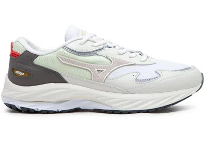 Pre-owned Mizuno Men's  Mizuni Wave Rider Beta Sneakers In White/silver Cloud/sunstruck