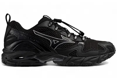 Pre-owned Mizuno Men's  Sly Wave Rider 10 Sneakers In Black/silver In Multi
