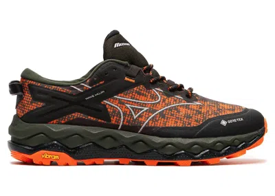 Pre-owned Mizuno Men's  Wave Mujin Long Sleeve Goretex Maharishi Sneakers In Vibrant Orange/cool Gray 3c/pine G In Multi