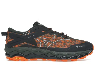 Pre-owned Mizuno Men's  Wave Mujin Long Sleeve Goretex Maharishi Sneakers In Vibrant Orange/cool Gray 3c/pine G In Multi