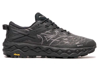 Pre-owned Mizuno Men's  Wave Mujin Long Sleeve Goretex Sneakers In Sand In Black/quiet Shade/black Sand