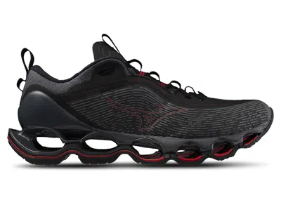 Pre-owned Mizuno Men's  Wave Prophecy 13 Sneakers In Dark Grey/light Purple/red In Multi