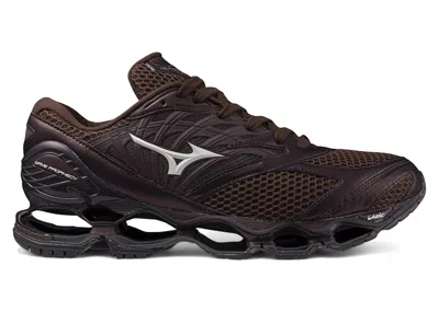 Pre-owned Mizuno Men's  Wave Prophecy Long Sleeve Sneakers In Chicory Coffee/black