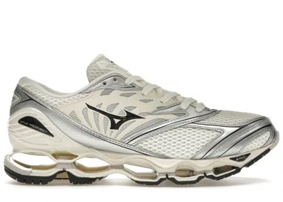 Pre-owned Mizuno Men's  Wave Prophecy Long Sleeve Sneakers In Pristine/black/silver