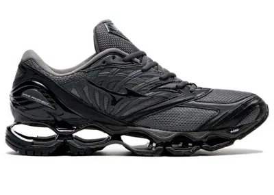 Pre-owned Mizuno Men's  Wave Prophecy Long Sleeve Sneakers In Sand In Iron Gate/black/black Sand