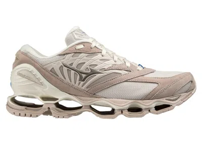 Pre-owned Mizuno Men's  Wave Prophecy Long Sleeve Sneakers In Wind Chime/fallen Rock/silver Cloud
