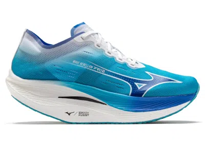 Pre-owned Mizuno Men's  Wave Rebellion Pro 2 Sneakers In River Blue/mugen Blue