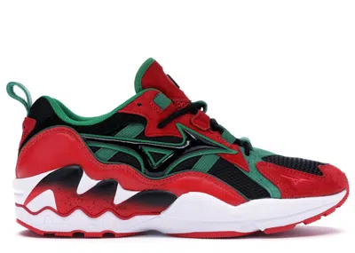 Pre-owned Mizuno Men's  Wave Rider 1 La Mjc Sneakers In Red/green/black In Multi