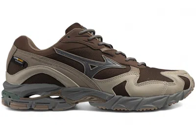 Pre-owned Mizuno Men's  Wave Rider 10 Cordura Sneakers In Chicory Coffee/vintage Khaki/fossil