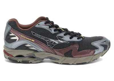 Pre-owned Mizuno Men's  Wave Rider 10 Sand Sneakers In Black Sand/chicory Coffee