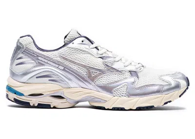 Pre-owned Mizuno Men's  Wave Rider 10 Snow White Sneakers In  Snow White/lilac Marble/graystone