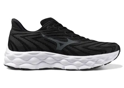 Pre-owned Mizuno Men's  Wave Sky 8 Sneakers In Black/metallic Grey In Multi