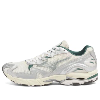 Mizuno Men's Sneakers  D1ga2431 07 - Wave Rider Snow White/slate/bistro Green In Gray
