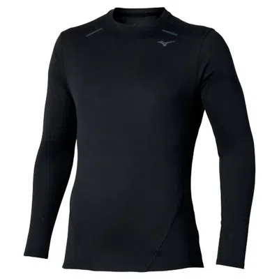 Mizuno Men's Tech Thermal Charge Breath Thermo Long Sleeve Tee In Black In Blue