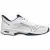 Mizuno Men's Wave Exceed Tour 5 Ac Tennis Shoes In White/navy In Multi