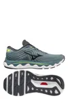 Mizuno Men's Wave Horizon 6 Running Shoes - D/medium Width In Smoke Blue/ebony In Smoke Blue-ebony