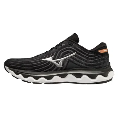 Mizuno Men's Wave Horizon 6 Running Shoes In Black/silver In Black-silver