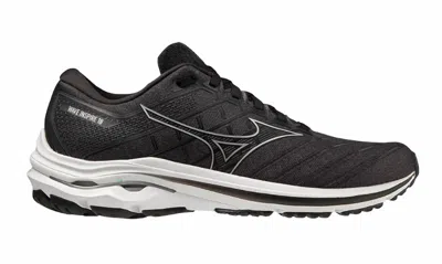 Mizuno Men's Wave Inspire 18 Running Shoes - D/medium Width In Black/silver
