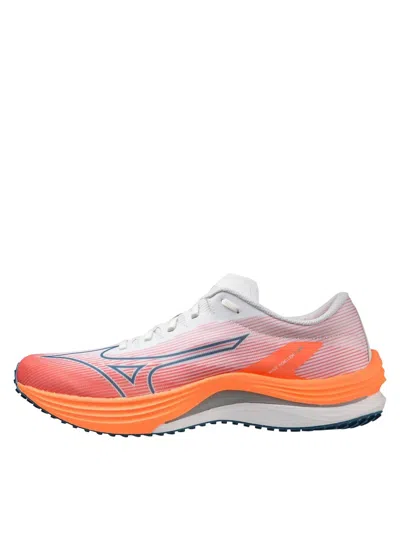 MIZUNO MEN'S WAVE REBELLION FLASH SHOE IN WHITE-SILVER