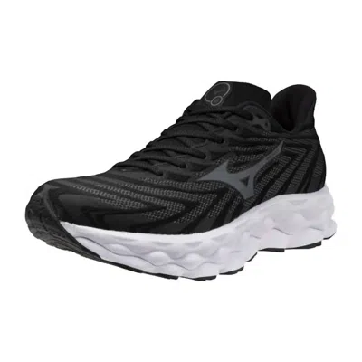 Mizuno Men's Wave Sky 8 Shoes In Black-metallic Grey