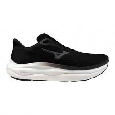 Mizuno Men's Wave Sky 9 Running Shoes In Black-metallic Gray