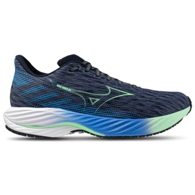 Mizuno Mens  Wave Rider 28 In Vintage Indigo/neo Mint